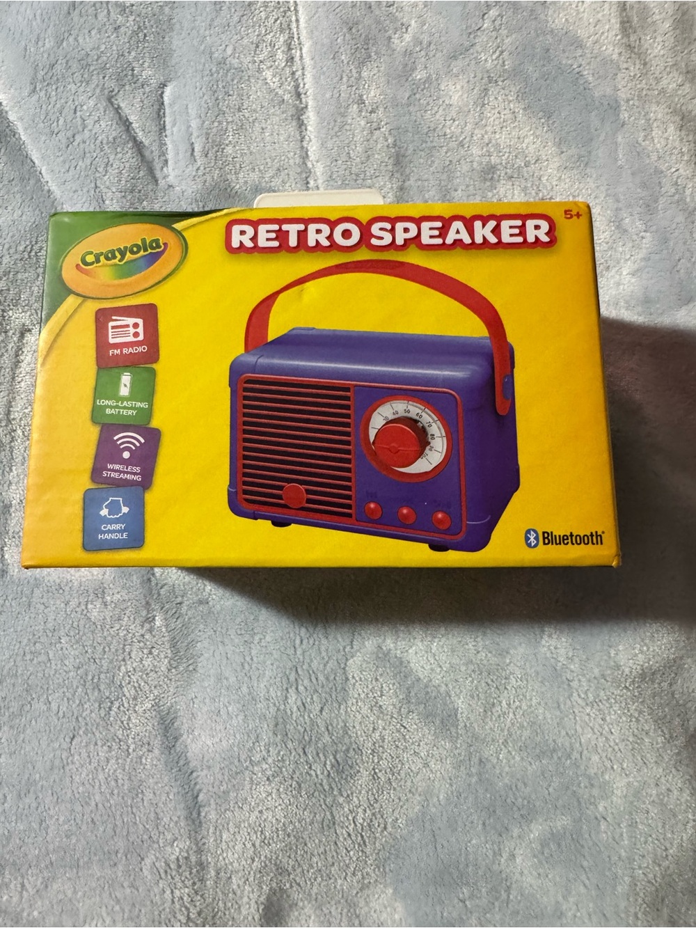 Crayola Retro Bluetooth Speaker - Purple with Red Accents